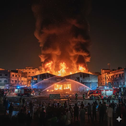 Karachi Factory Fire 2025: Massive Blaze Erupts at Plastic Factory in Liaquatabad
